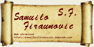 Samuilo Firaunović vizit kartica
